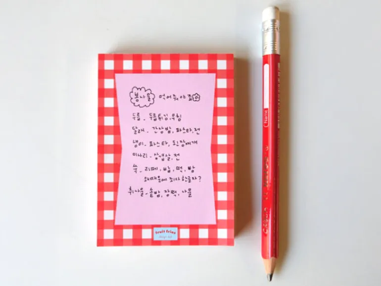 Bloc memo Vintage rouge - Design Lab