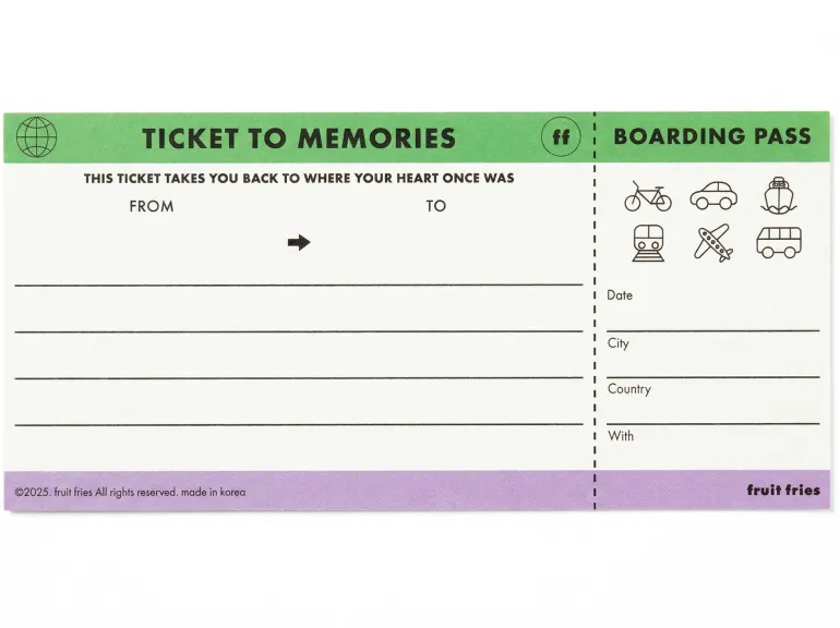 Bloc memo voyage billet avion - Fruit Fries Design Lab