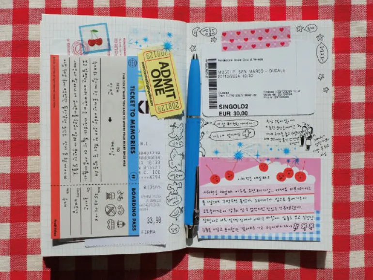 Bloc memo voyage billet avion - Fruit Fries Design Lab