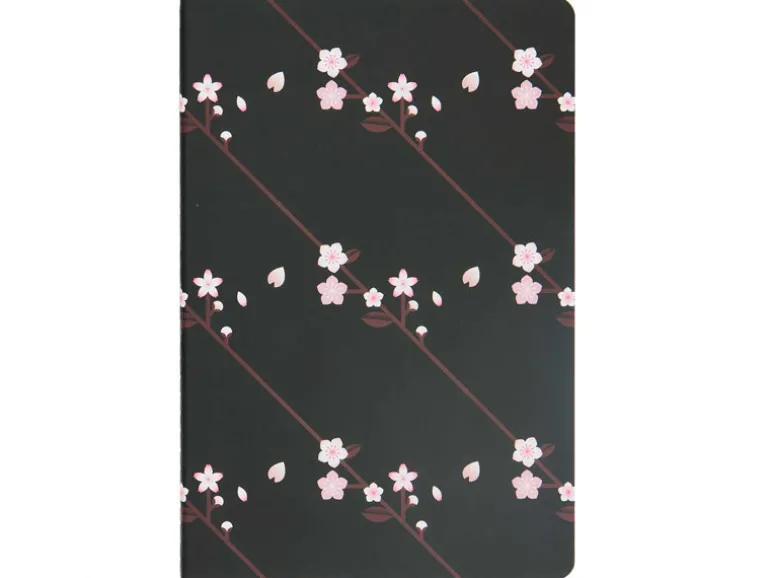 Bloc notes A5 Sakura Sakura - Rose et noir