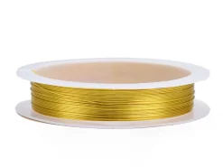 Bobine de 5 m de fil cuivre doré - 0,6 mm - Doré foncé