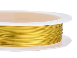 Bobine de 5 m de fil cuivre doré - 0,6 mm - Doré foncé