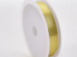 Bobine de 25 m de fil cuivre doré - 0,2 mm - Doré clair