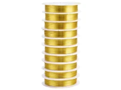 Bobine de 10 m de fil cuivre doré - 0,4 mm - Doré foncé