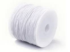 Bobine de 15 mètres de fil élastique blanc - diamètre 1 mm