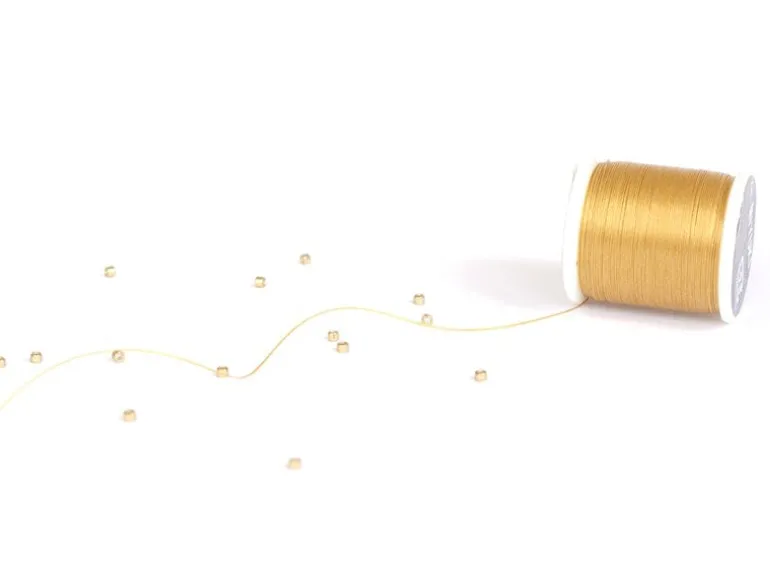 Bobine de fil de nylon 0,2 mm x 50 m - Doré