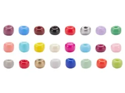 Boite de 24 couleurs de perles de rocailles rondes - 8/0 soit environ 3 mm de diam.