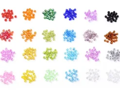 Boite de 24 couleurs de perles de rocailles multicolores - 3 mm
