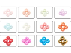 Boite de 12 couleurs estivales de perles de rocailles rondes - 2mm - 3000 pcs environ