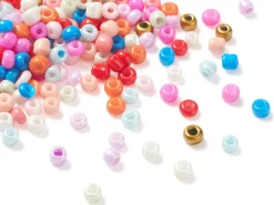 Boite de 12 couleurs estivales de perles de rocailles rondes - 2mm - 3000 pcs environ