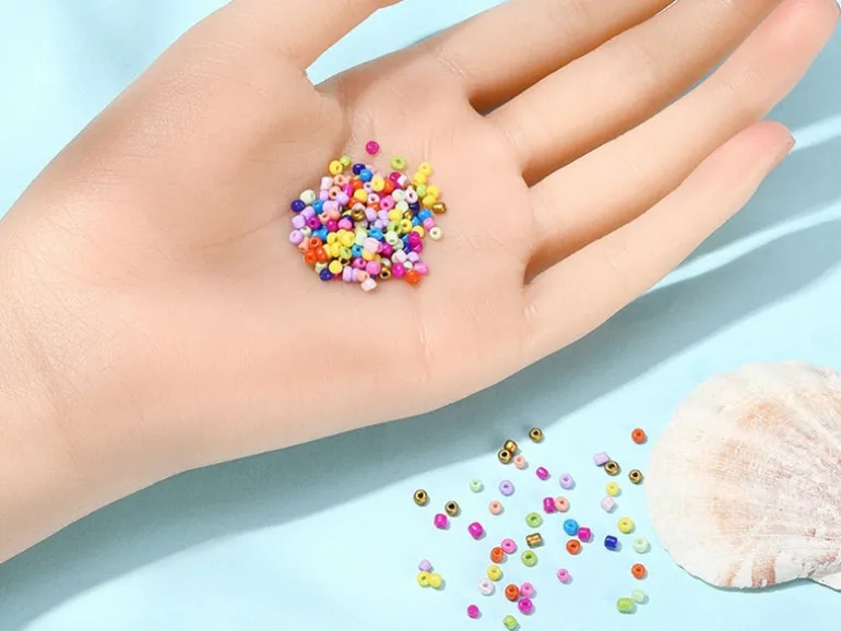 Boite de 12 couleurs pop de perles de rocailles rondes 12/0 - 2 mm - 15000 pcs