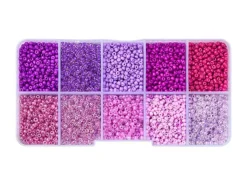 Boite de perles de rocailles - 10 Nuances Violettes - 2,5mm - 8500 pcs