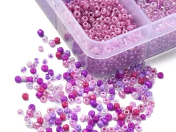 Boite de perles de rocailles - 10 Nuances Violettes - 2,5mm - 8500 pcs