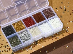Boite de perles de rocailles - 10 Nuances Métal - 2,5mm - 8500 pcs
