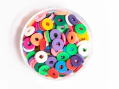 Boite de perles rondelles heishi 6 mm - Mix de couleurs pop