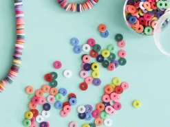 Boite de perles rondelles heishi 6 mm - Mix de couleurs pop