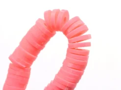 Boite de perles rondelles heishi 6 mm - rose corail