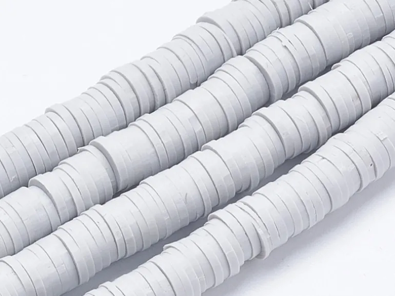 Boite de perles rondelles heishi 6 mm - Gris