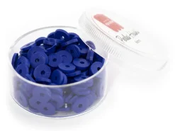 Boite de perles rondelles heishi 6 mm - Bleu roi