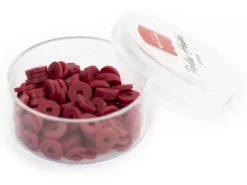 Boite de perles rondelles heishi 6 mm - Rouge marsala