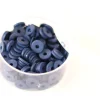 Boite de perles rondelles heishi 6 mm - bleu nuit