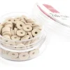 Boite de perles rondelles heishi 6 mm - Taupe