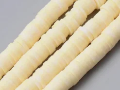 Boite de perles rondelles heishi 6 mm - Naturel pierre