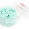 Boite de perles rondelles heishi 6 mm - bleu / vert d'eau