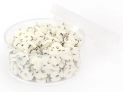 Boite de perles rondelles heishi 6 mm - Naturel blanc