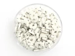 Boite de perles rondelles heishi 6 mm - Naturel blanc