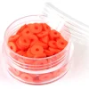 Boite de perles rondelles heishi 6 mm - rouge tomate - rouge orangé