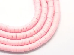 Boite de perles rondelles heishi 6 mm - Rose pâle
