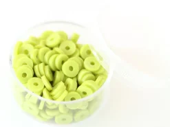Boite de perles rondelles heishi 6 mm - vert anis