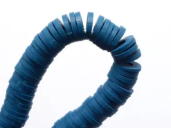 Boite de perles rondelles heishi 6 mm - bleu acier