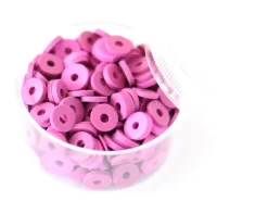 Boite de perles rondelles heishi 6 mm - orchidée