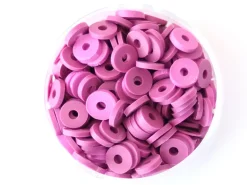 Boite de perles rondelles heishi 6 mm - orchidée