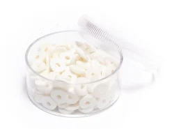 Boite de perles rondelles heishi 6 mm - blanc