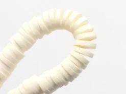 Boite de perles rondelles heishi 6 mm - blanc
