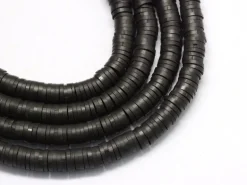 Boite de perles rondelles heishi 6 mm - Noir