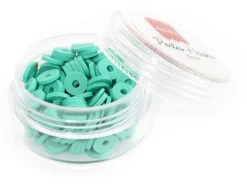 Boite de perles rondelles heishi 6 mm - Turquoise