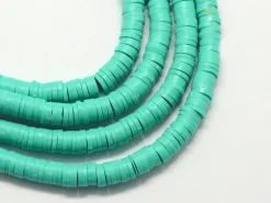 Boite de perles rondelles heishi 6 mm - Turquoise