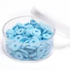 Boite de perles rondelles heishi 6 mm - bleu clair