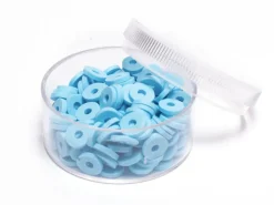 Boite de perles rondelles heishi 6 mm - bleu clair