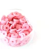 Boite de perles rondelles heishi 6 mm - rose