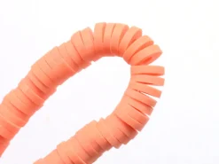 Boite de perles rondelles heishi 6 mm - orange corail