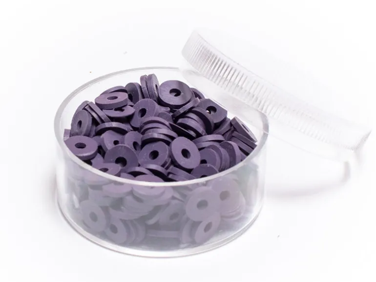 Boite de perles rondelles heishi 6 mm - prune
