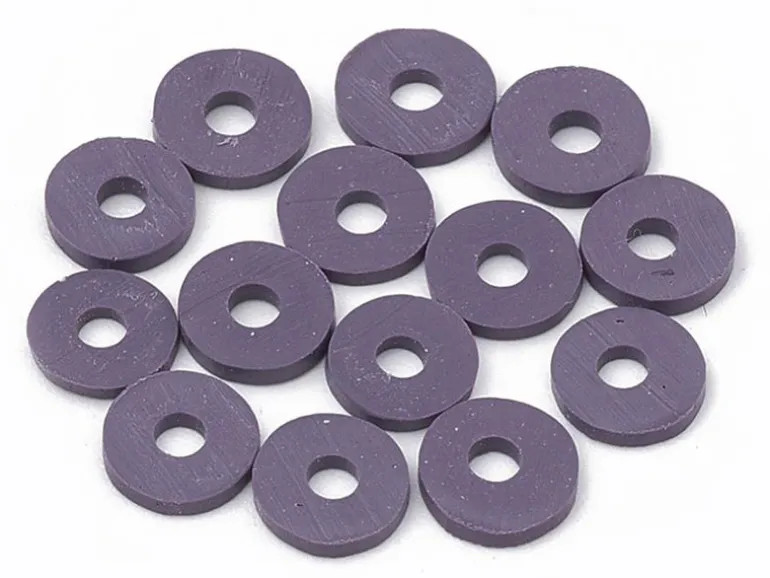 Boite de perles rondelles heishi 6 mm - prune