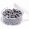 Boite de perles rondelles heishi 6 mm - gris acier