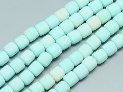 Boite de perles tubes Heishi 6 mm - bleu pâle