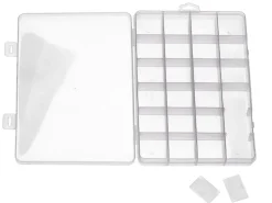 Boite de rangement pour perles - 24 compartiments - 19 x 13 cm